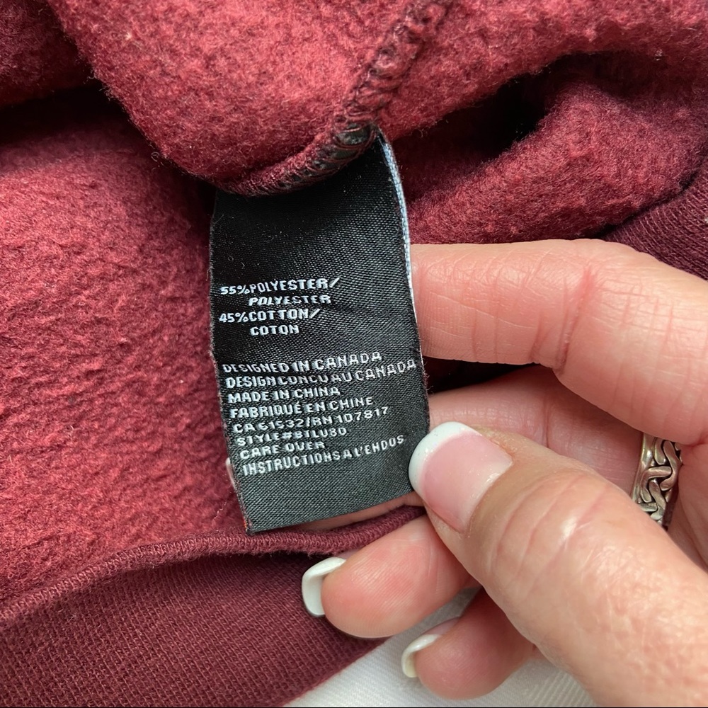 Brunette The Label “Pinot Please” burgundy crewneck sweatshirt Size M/L - Picture 5 of 6